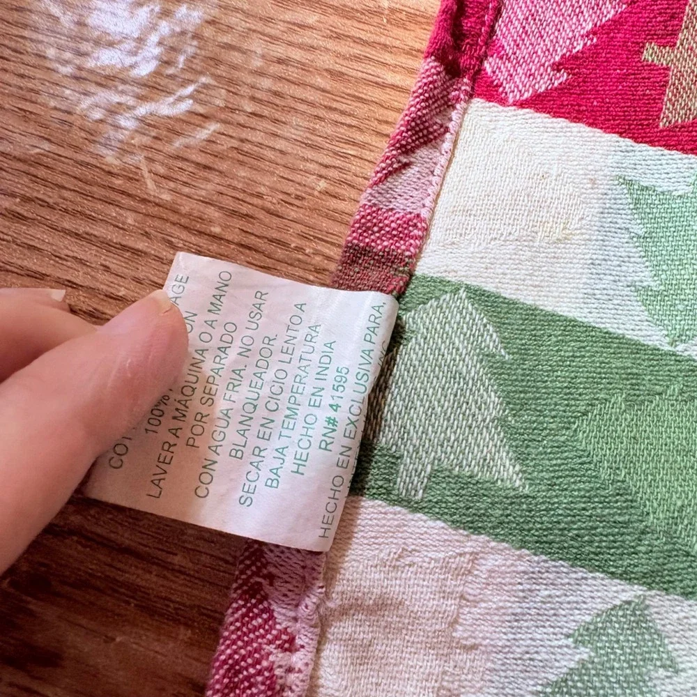 Cotton Park Cottage Cloth Napkins Christmas Tree Lot Of 8